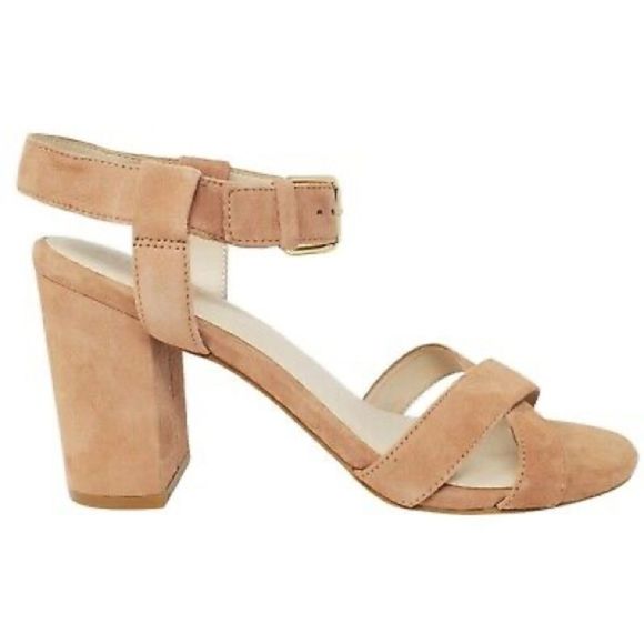 Cole Haan Shoes - 𝅺🎉HP🎉 NWOT Cole Haan Suede Mocha Tan Kadi Heel Sandals 9.5B